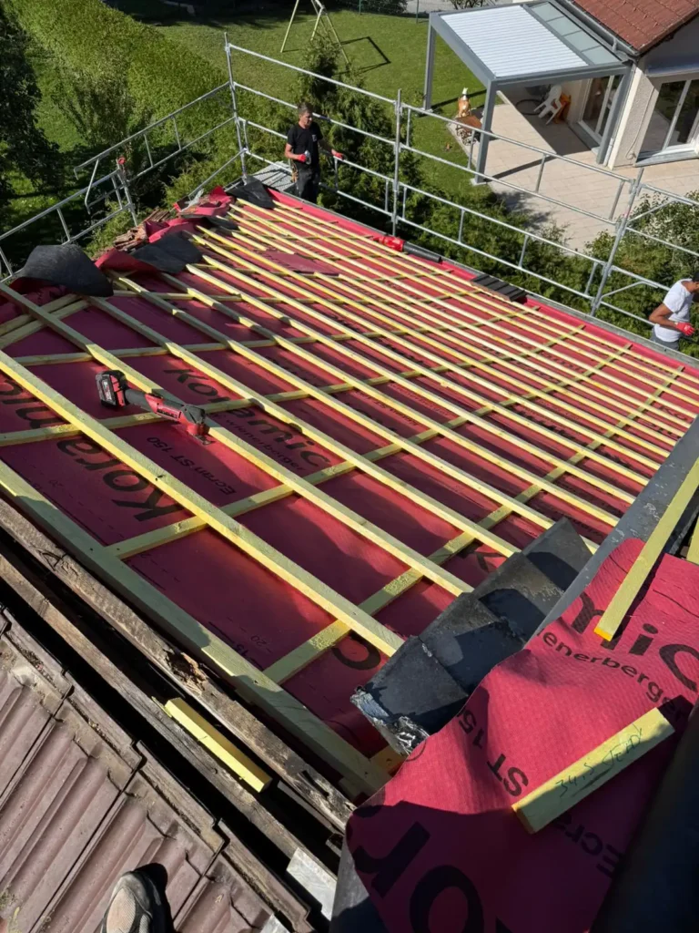rénovation de charpente avant pose de tuiles